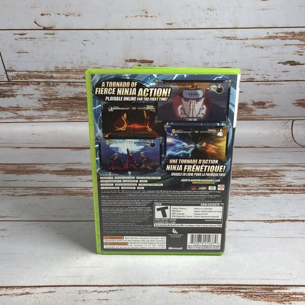 Naruto Shippuden Ultimate Ninja Storm 2 Microsoft Xbox 360 Game Tested